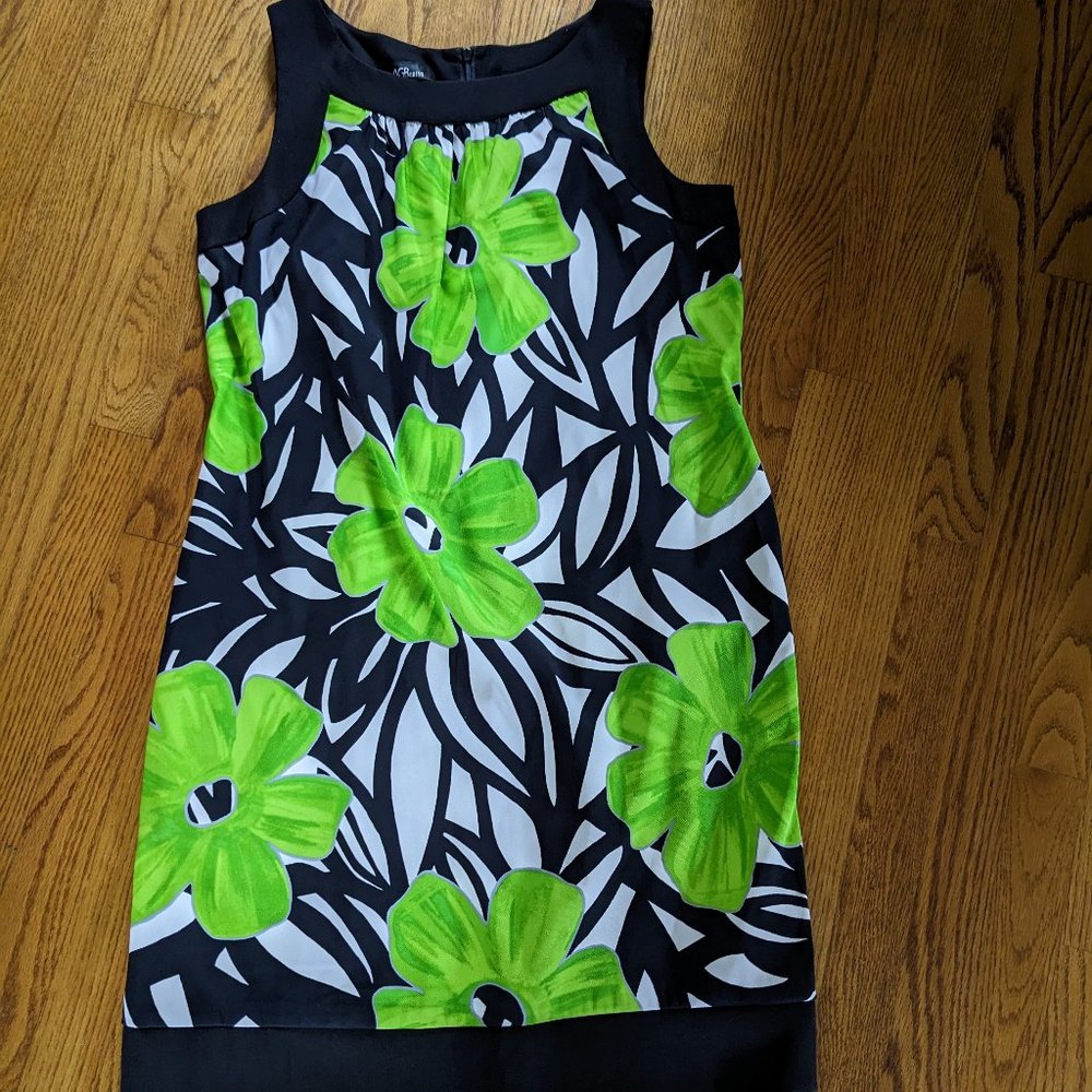 AGB  Black green sleeveless dress Size 14